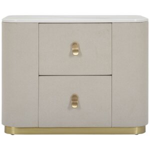 Mauro Ferretti mesita de noche beauty 60x40x47 cm crema oro