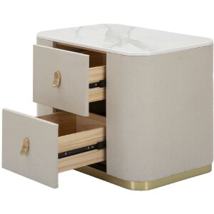 Mauro Ferretti mesita de noche beauty 60x40x47 cm crema oro
