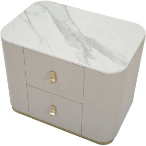 Mauro Ferretti mesita de noche beauty 60x40x47 cm crema oro