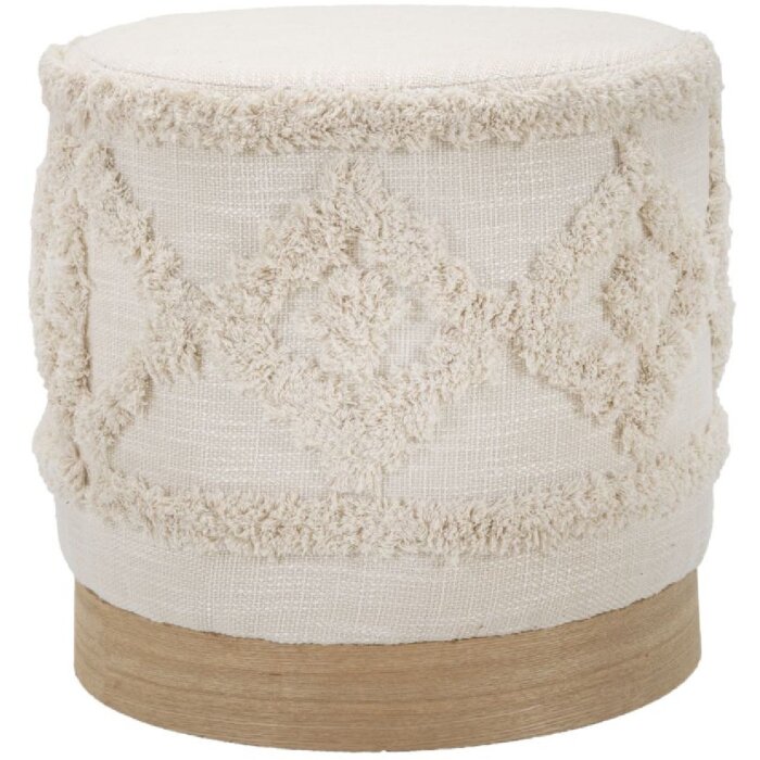 Mauro Ferretti pouf Damasco Ø 40x40 cm natural