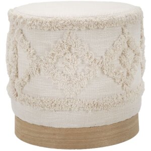 Mauro Ferretti pouf Damasco Ø 40x40 cm natural