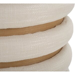 Mauro Ferretti pouf Línea Damasco redondo Ø 40x42 cm natural