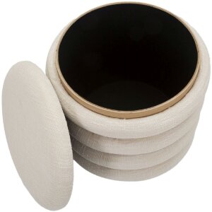 Mauro Ferretti pouf Línea Damasco redondo Ø 40x42 cm natural