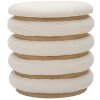 Mauro Ferretti pouf Línea Damasco redondo Ø 40x42 cm natural