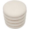 Mauro Ferretti pouf Línea Damasco redondo Ø 40x42 cm natural