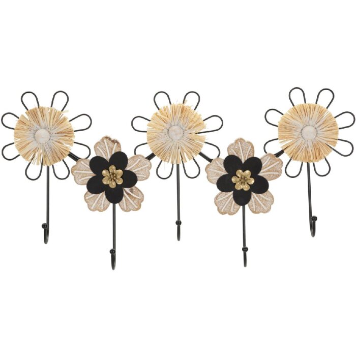 Gancho de pared Mauro Ferretti 61x5,5x30,5 5 cm negro marrón