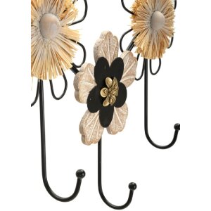 Gancho de pared Mauro Ferretti 61x5,5x30,5 5 cm negro marrón