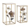 Mauro Ferretti mesa auxiliar flor set 2 piezas 36x36x70-30x30x60 cm multicolor