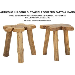 Mauro Ferretti mesa auxiliar Bintang 50x47x50 cm marrón