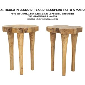 Mauro Ferretti Kursi taburete Ø 35x45 cm marrón