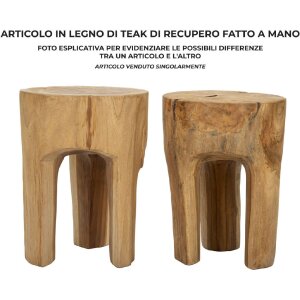 Mauro Ferretti Taburete Stold Ø 30x40 cm marrón