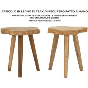 Mauro Ferretti taburete Budut Ø 38x45 cm marrón
