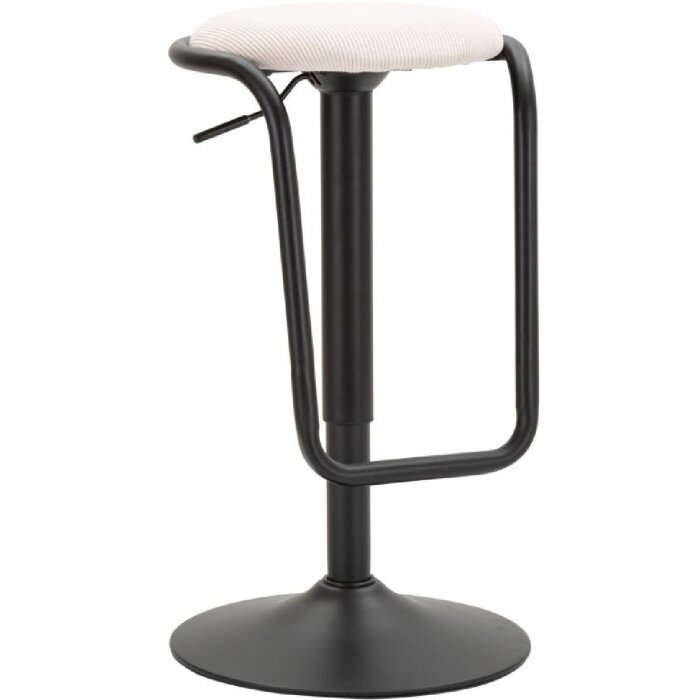 Mauro Ferretti taburete de bar Destiny Ø 41x61-83 cm negro blanco