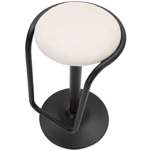 Mauro Ferretti taburete de bar Destiny Ø 41x61-83 cm negro blanco