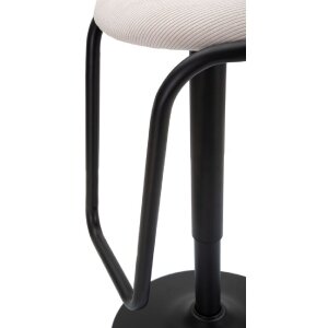 Mauro Ferretti taburete de bar Destiny Ø 41x61-83 cm negro blanco