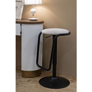 Mauro Ferretti taburete de bar Destiny Ø 41x61-83 cm negro blanco
