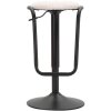 Mauro Ferretti taburete de bar Destiny Ø 41x61-83 cm negro blanco