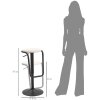 Mauro Ferretti taburete de bar Destiny Ø 41x61-83 cm negro blanco