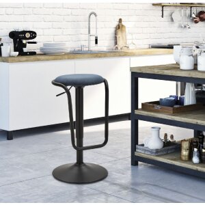 Mauro Ferretti taburete de bar Destiny Ø 41x61-83 cm negro marino