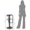 Mauro Ferretti taburete de bar Destiny Ø 41x61-83 cm negro marino