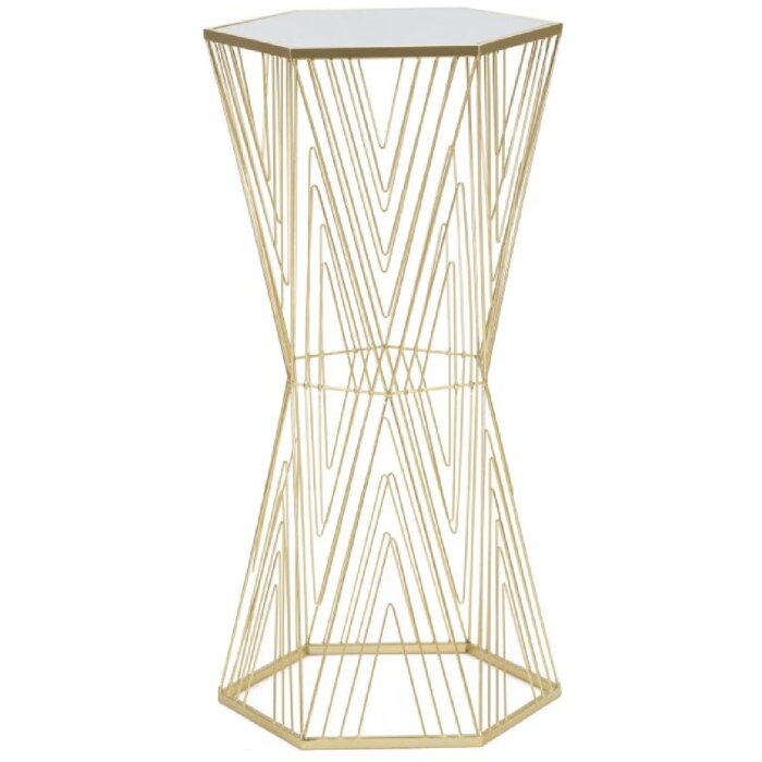 Mauro Ferretti teléfono mesa líneas 40x35x80 cm oro