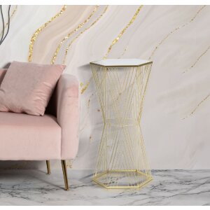 Mauro Ferretti teléfono mesa líneas 40x35x80 cm oro