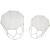 Mauro Ferretti mesa auxiliar juego cristal 2pcs Ø 37x47 y 31x42 cm oro