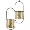 Mauro Ferretti florero Hong doble 27x14x48 cm oro negro