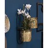 Mauro Ferretti florero Hong doble 27x14x48 cm oro negro