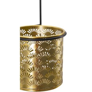Mauro Ferretti florero Hong 14x14x37 cm oro negro