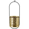 Mauro Ferretti florero Hong 14x14x37 cm oro negro