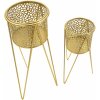 Mauro Ferretti florero Glod set de 2 21x20x46 y 18x18x32 cm oro