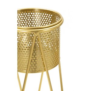 Mauro Ferretti florero Glat set de 2 21x20x46 y 18x18x32 cm oro