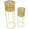 Mauro Ferretti florero Nat set de 2 Ø 17x46 y Ø 14x34 cm oro