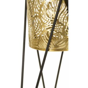 Mauro Ferretti Drak florero set de 2 21x20x46 y 18x18x32 cm oro negro