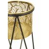 Mauro Ferretti Drak florero set de 2 21x20x46 y 18x18x32 cm oro negro