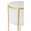 Mauro Ferretti florero Whity set de 2 Ø 17x46 y 14x34 cm oro blanco