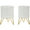 Mauro Ferretti Gaspy florero set de 2 Ø 16x20 y 13x20 cm oro blanco