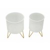 Mauro Ferretti Gaspy florero set de 2 Ø 16x20 y 13x20 cm oro blanco