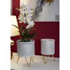 Mauro Ferretti Gaspy florero set de 2 Ø 16x20 y 13x20 cm oro blanco