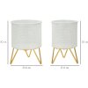 Mauro Ferretti Gaspy florero set de 2 Ø 16x20 y 13x20 cm oro blanco