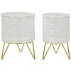 Mauro Ferretti Carly florero set de 2 Ø 16x20 y 13x20 cm oro blanco