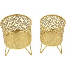 Mauro Ferretti Ceci florero set de 2 Ø 16x20 y 13x20 cm oro