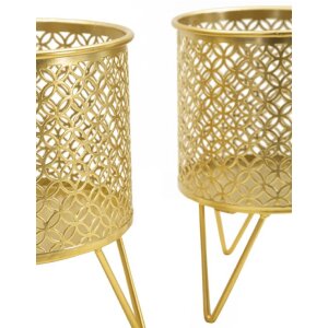 Mauro Ferretti Ceci florero set de 2 Ø 16x20 y 13x20 cm oro