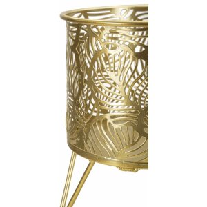 Jardinera Mauro Ferretti Naty set de 2 Ø 16x20 y 13x20 cm oro