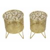 Jardinera Mauro Ferretti Naty set de 2 Ø 16x20 y 13x20 cm oro