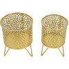 Mauro Ferretti Piny florero juego de 2 Ø 16x20 y 13x20 cm oro