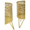 Mauro Ferretti Piny florero juego de 2 Ø 16x20 y 13x20 cm oro