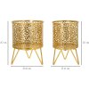 Mauro Ferretti Piny florero juego de 2 Ø 16x20 y 13x20 cm oro
