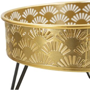 Mauro Ferretti Zanny florero set de 2 Ø 20.5x13 y 18x13 cm oro negro